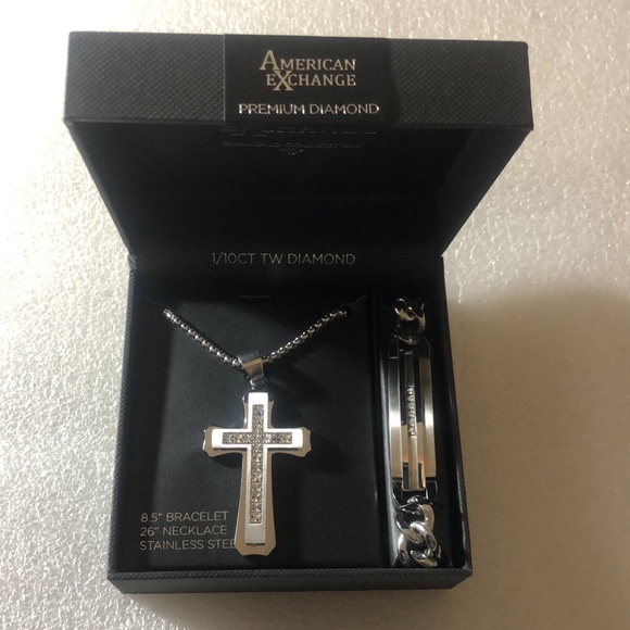 American exchange premium Diamond -men’s bracelet & Necklace - Picture 14 of 15